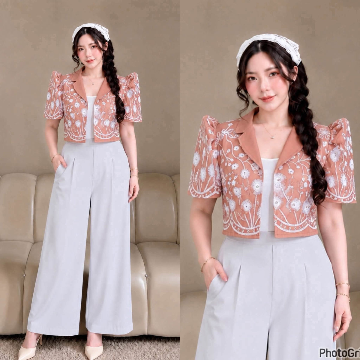 Cindy Filipiniana Bolero Top