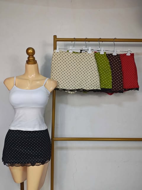 Melody Polka Lace Skort