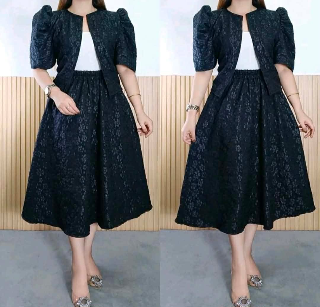 Plus Size Filipiniana Bolero Top and Midi &nbsp;Skirt Coords