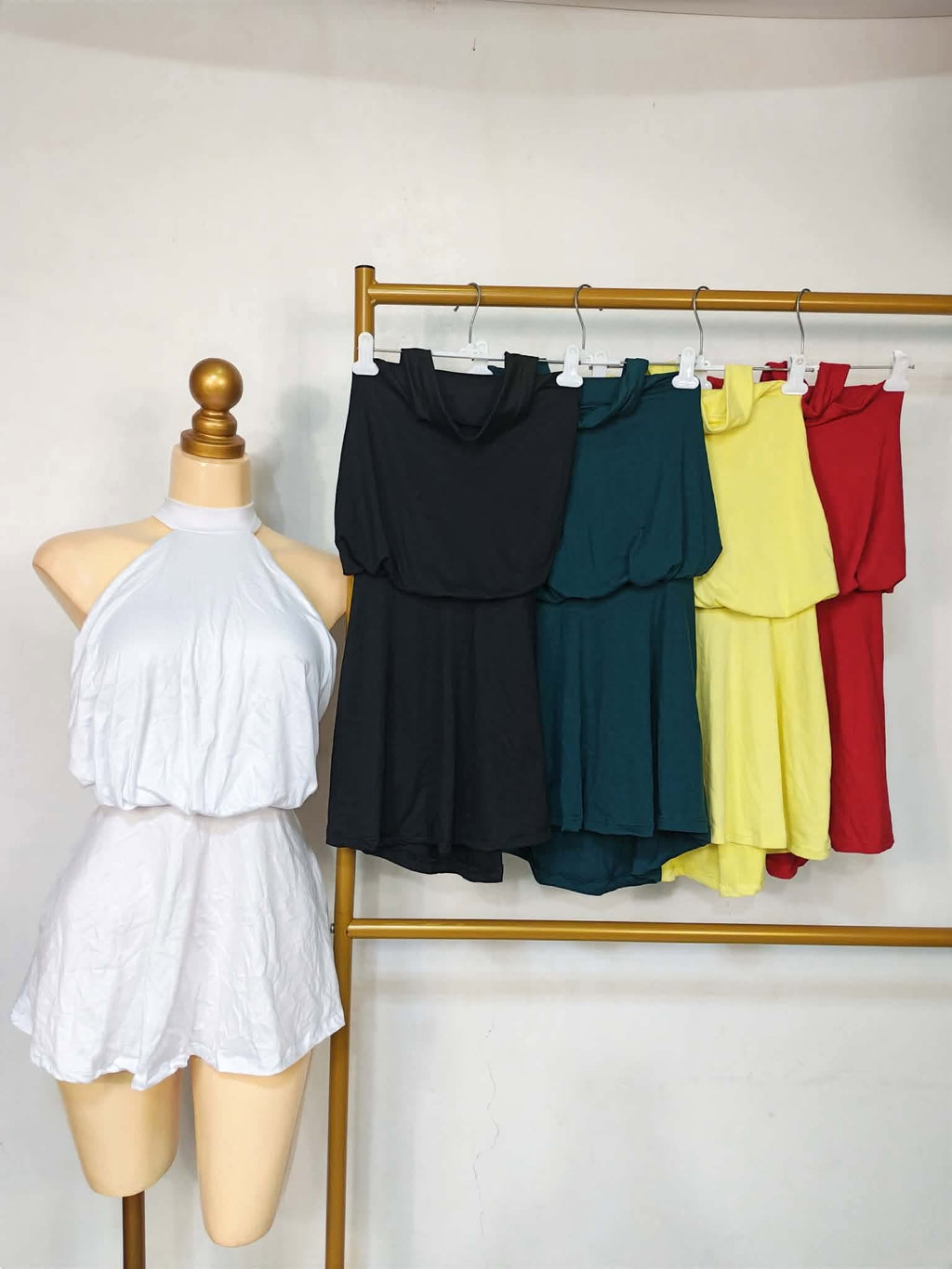 Connie Halter Backless Mini Dress
