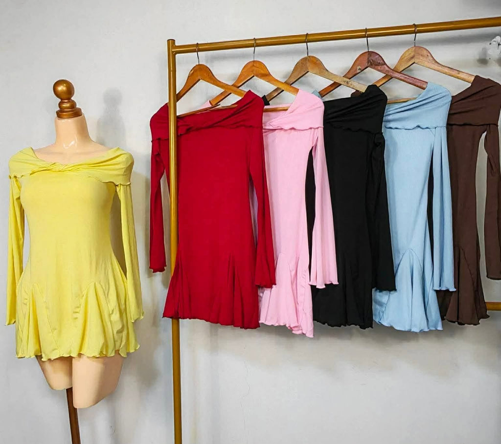 Rosa Offshoulder Longsleeve Mini Dress