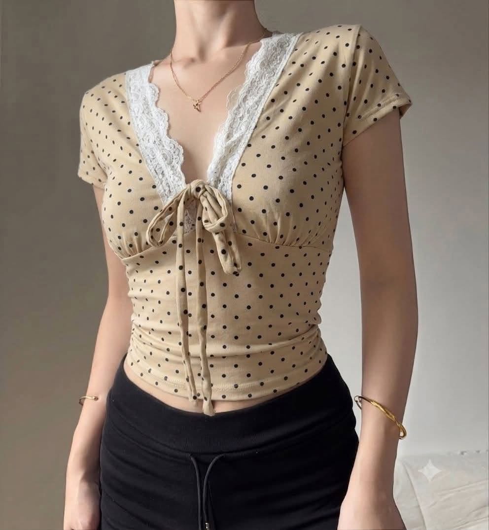 Lara Lace Ribbon Top