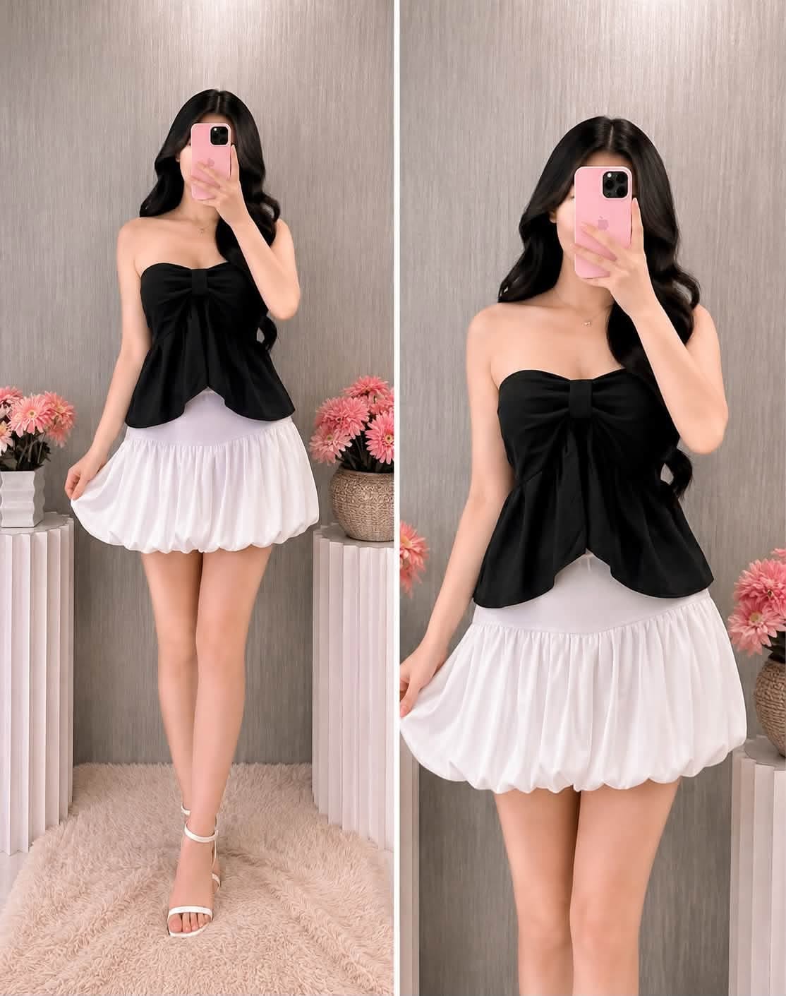 Crystal Tube Peplum Top