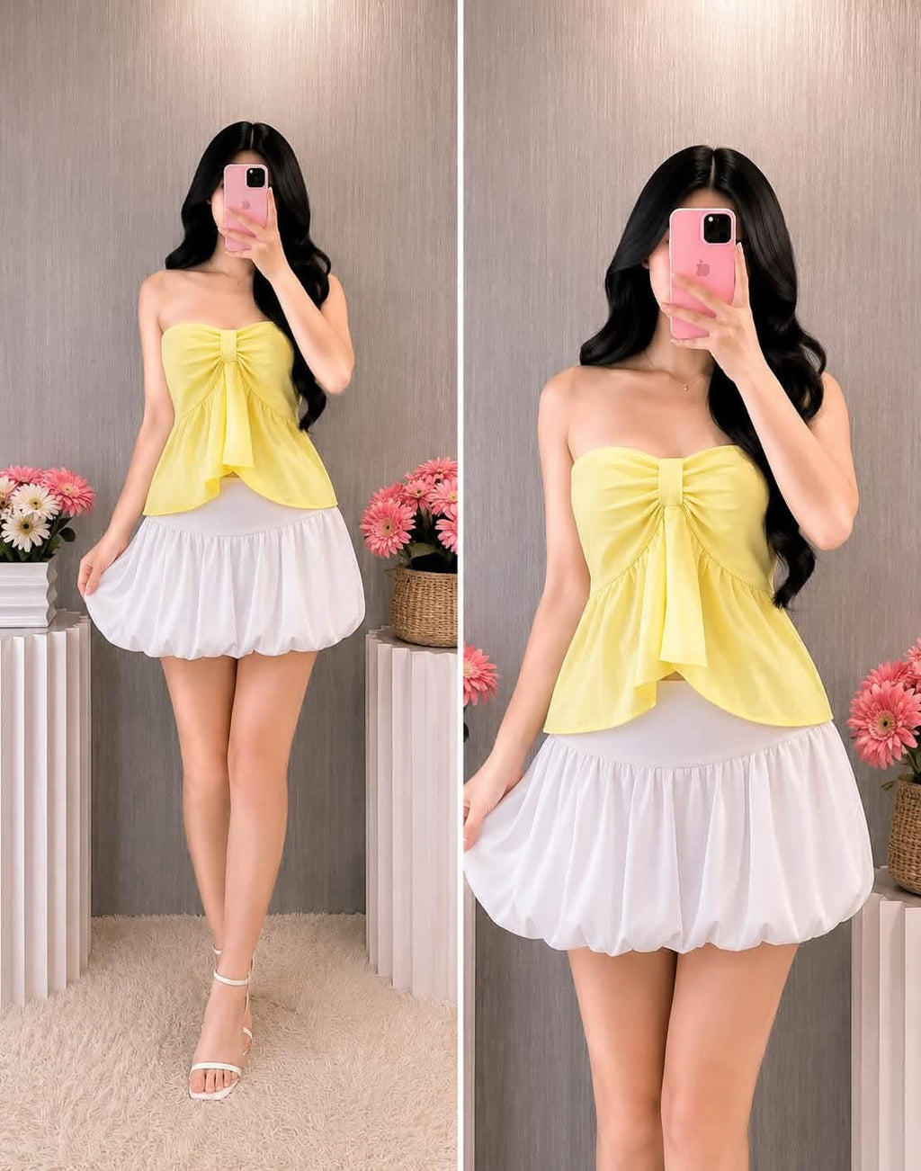 Crystal Tube Peplum Top