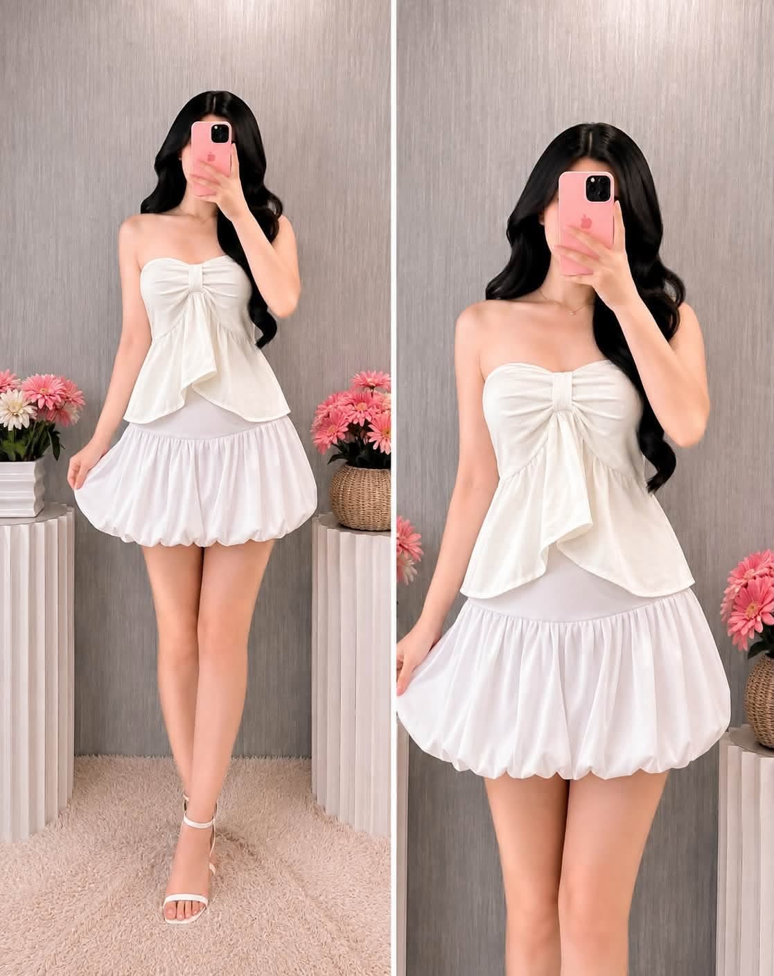 Crystal Tube Peplum Top