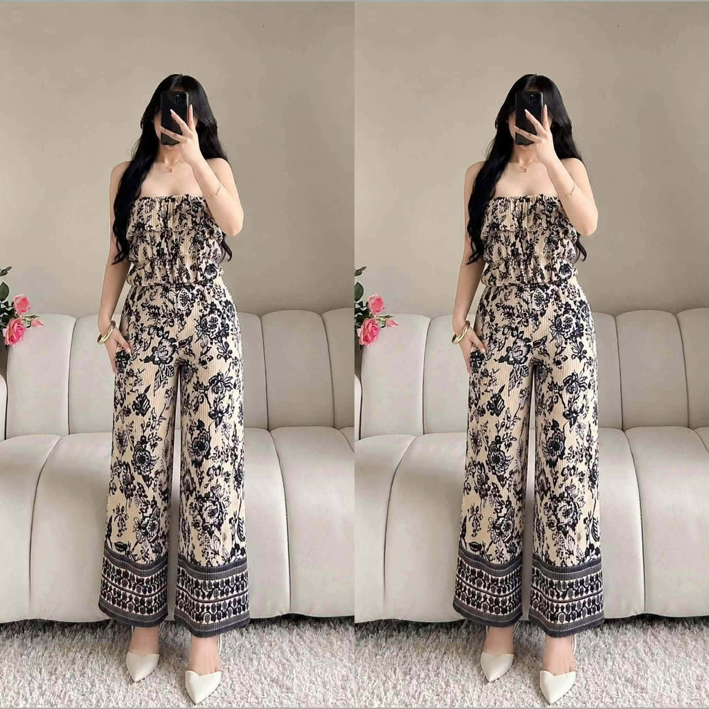 Liezel Tube Ruffles Top and Pants Coords