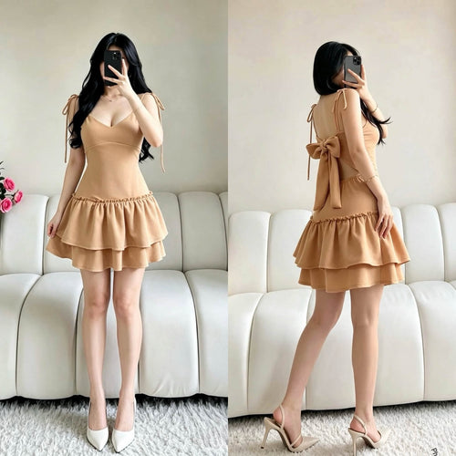 Aivee Self Tie Ribbon Mini Dress