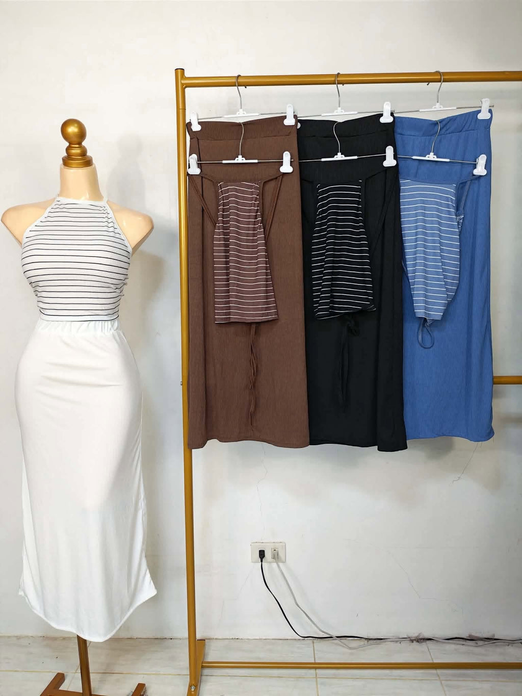 Verre Halter Top and Skirt Coords
