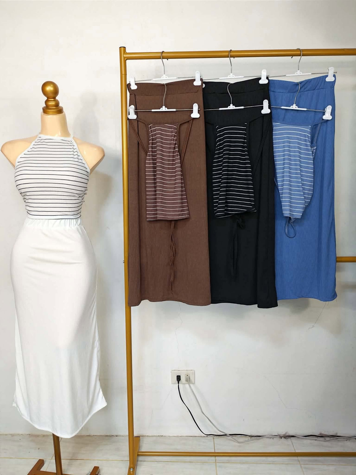 Verre Halter Top and Skirt Coords