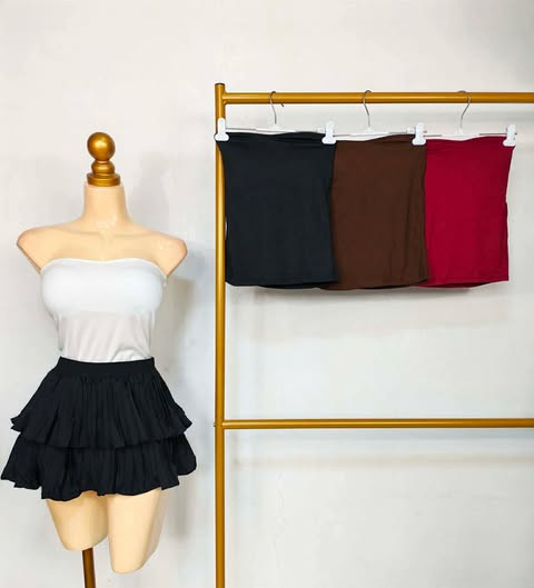 Gabby Padded Heart Tube Top Double Lining Bust Area