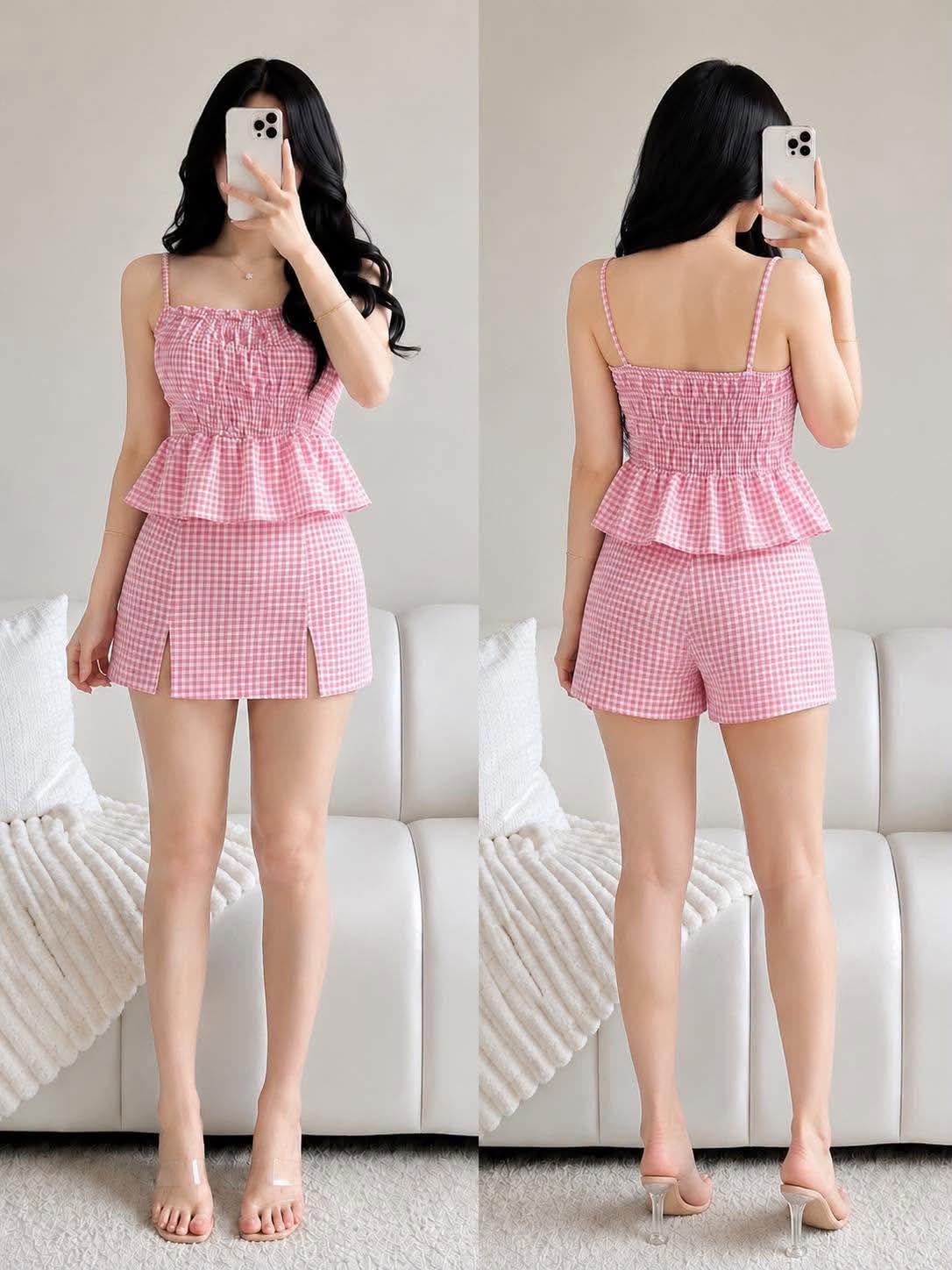 Yana Spag Smocked Top and Skort Coords