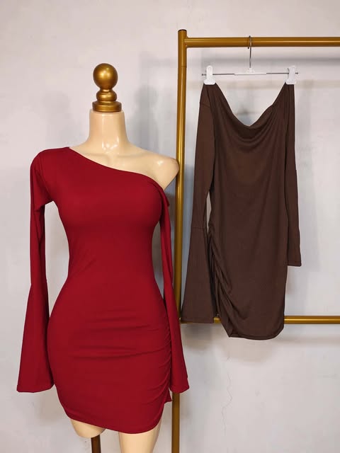 Dasha Offshoulder Bodycon Longsleeve Mini Dress
