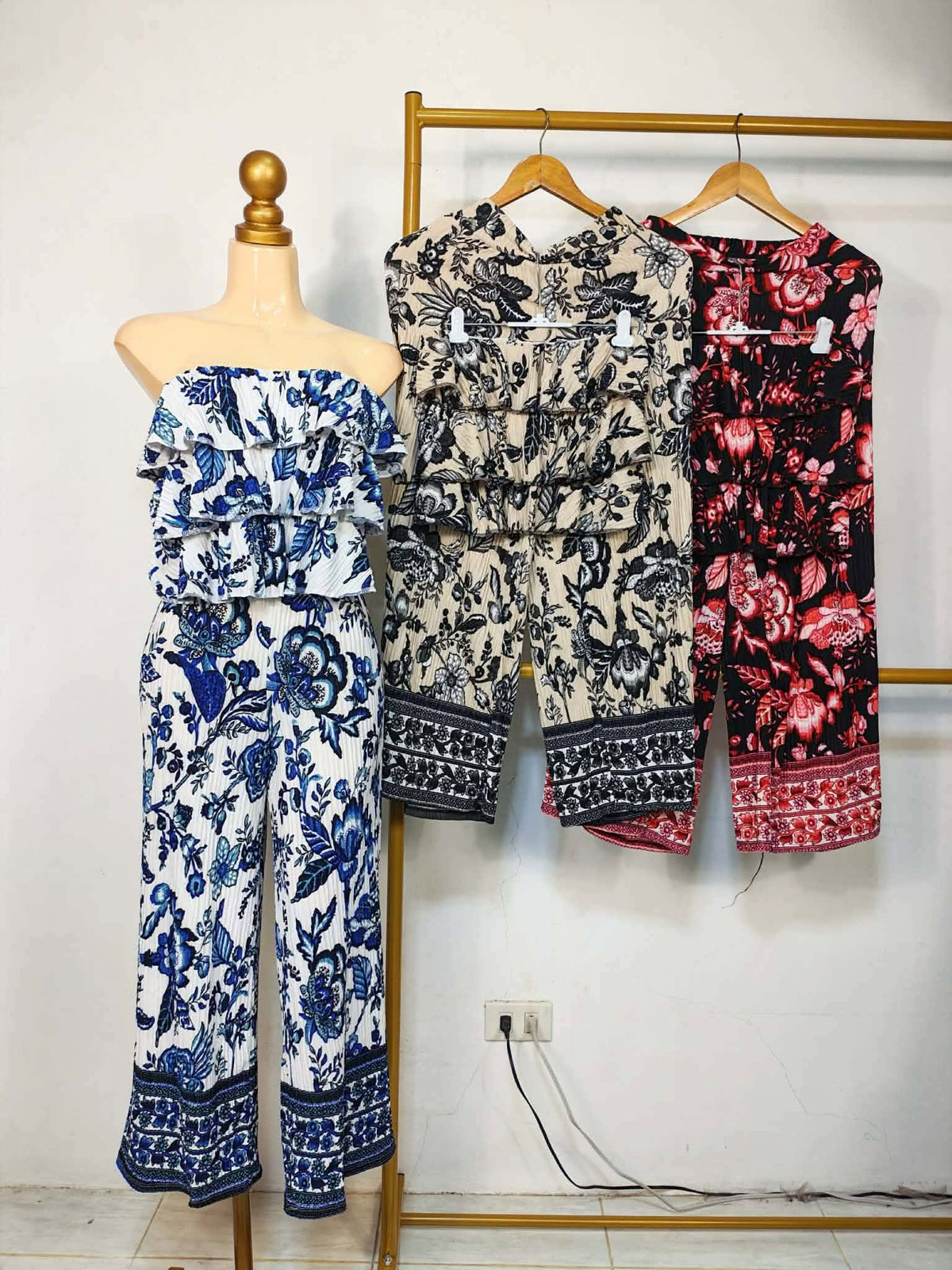 Liezel Tube Ruffles Top and Pants Coords