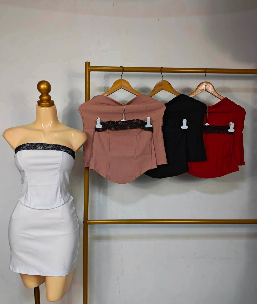 Athena Tube Lace Top and Skirt Coords