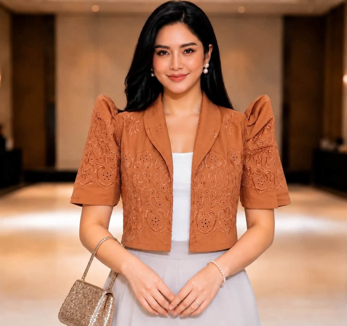 Cindy Filipiniana Bolero Top