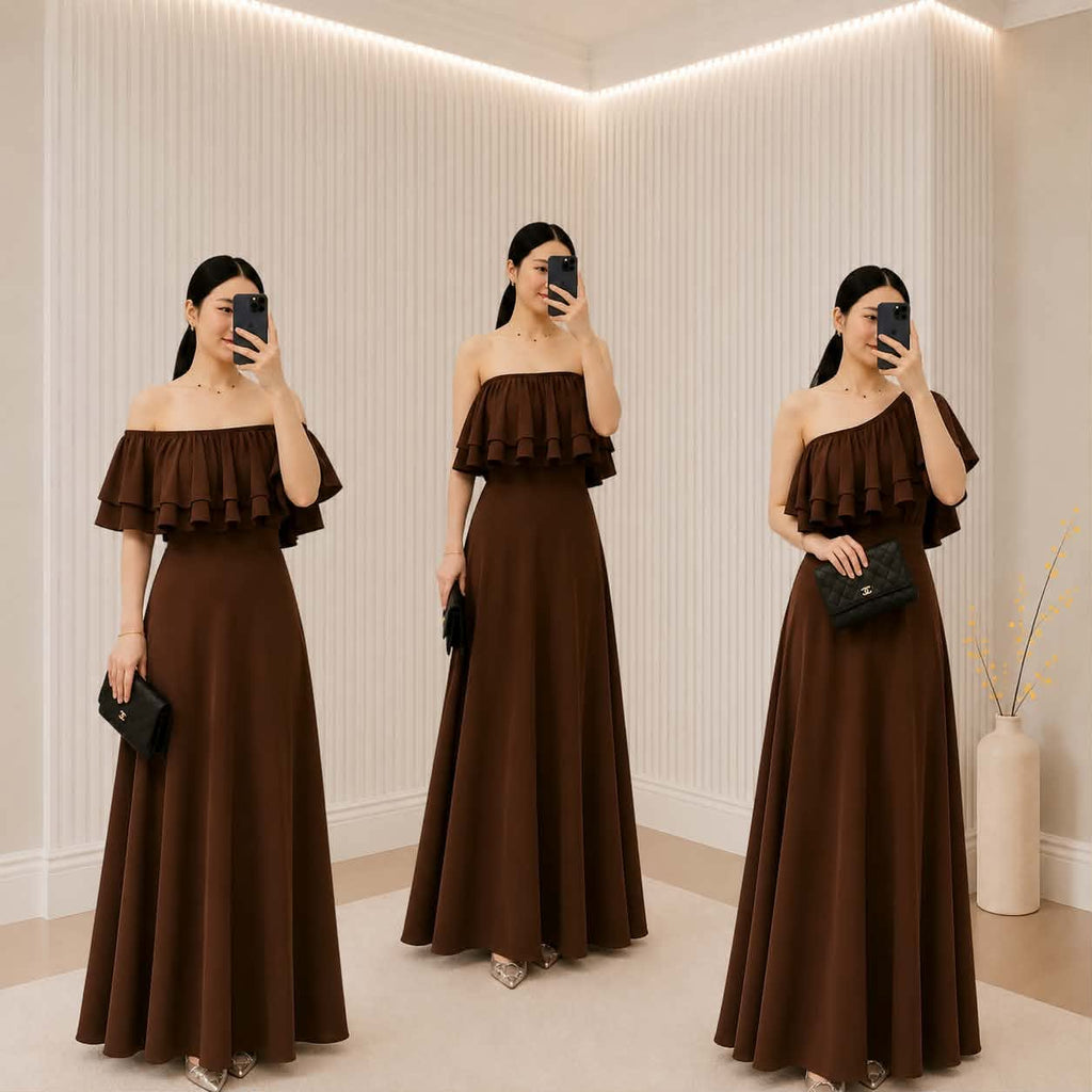 Fame Offshoulder Maxi Dress
