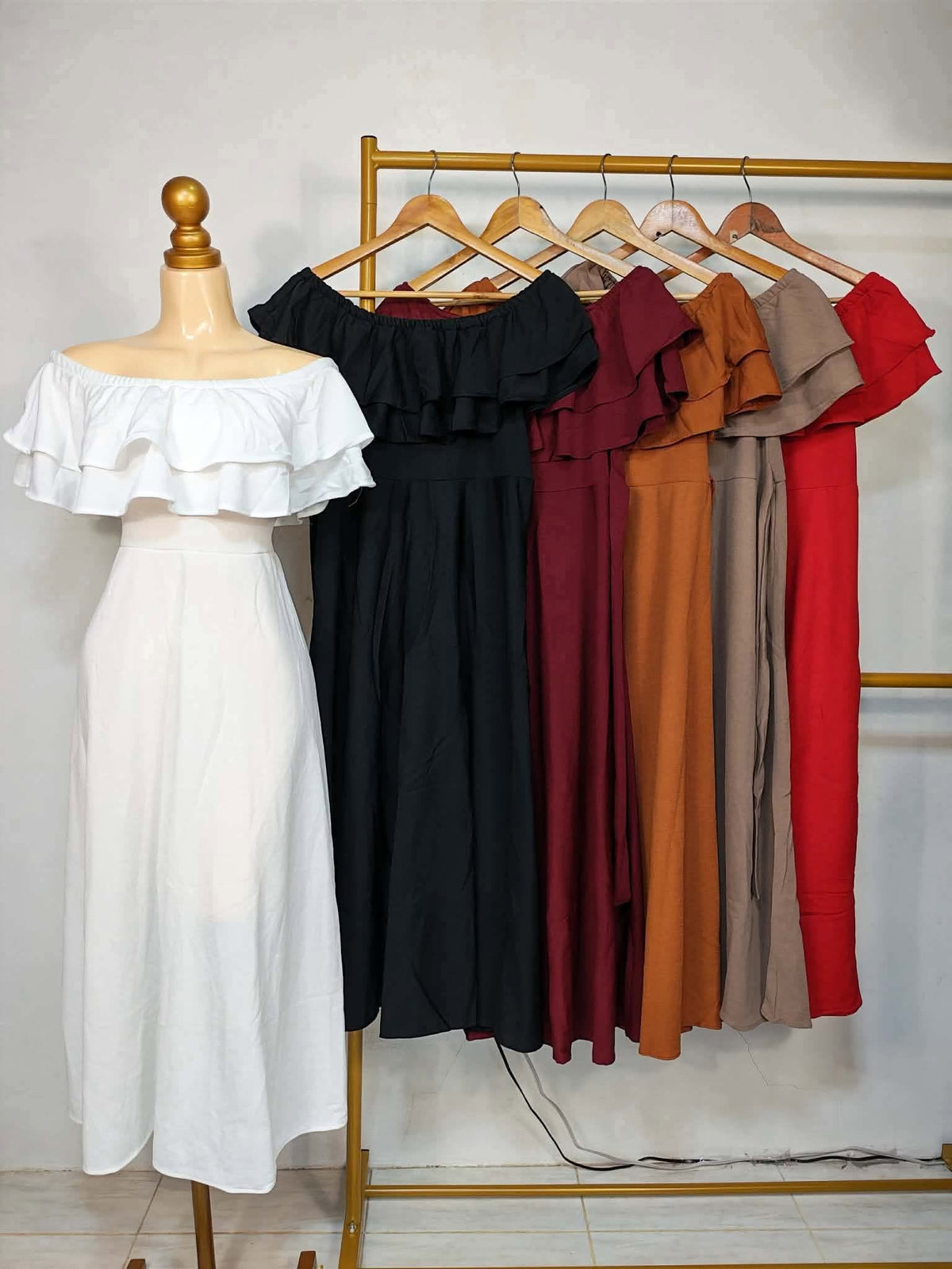 Fame Offshoulder Maxi Dress