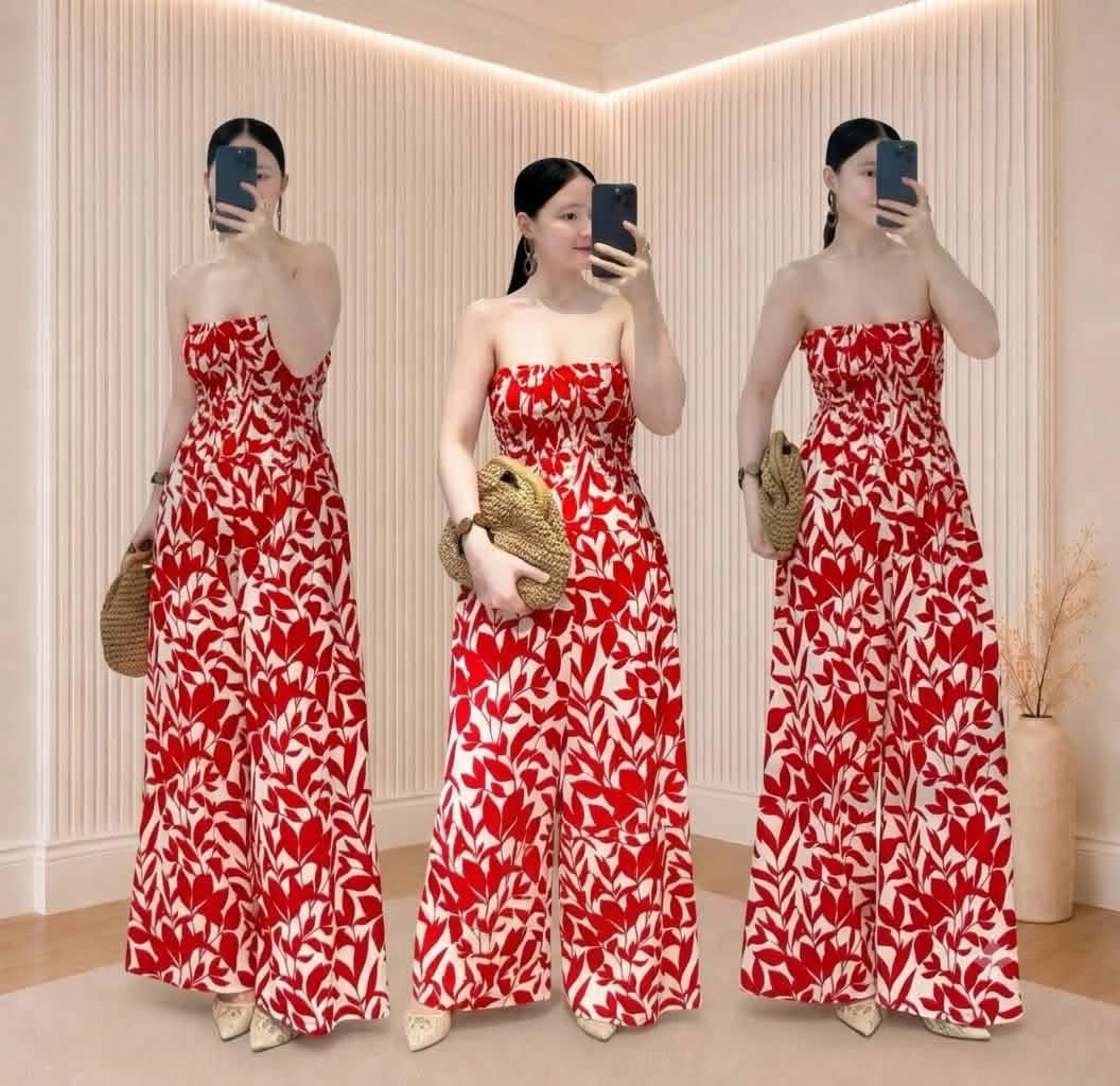 Olga Tube Smocking Jumpsuit