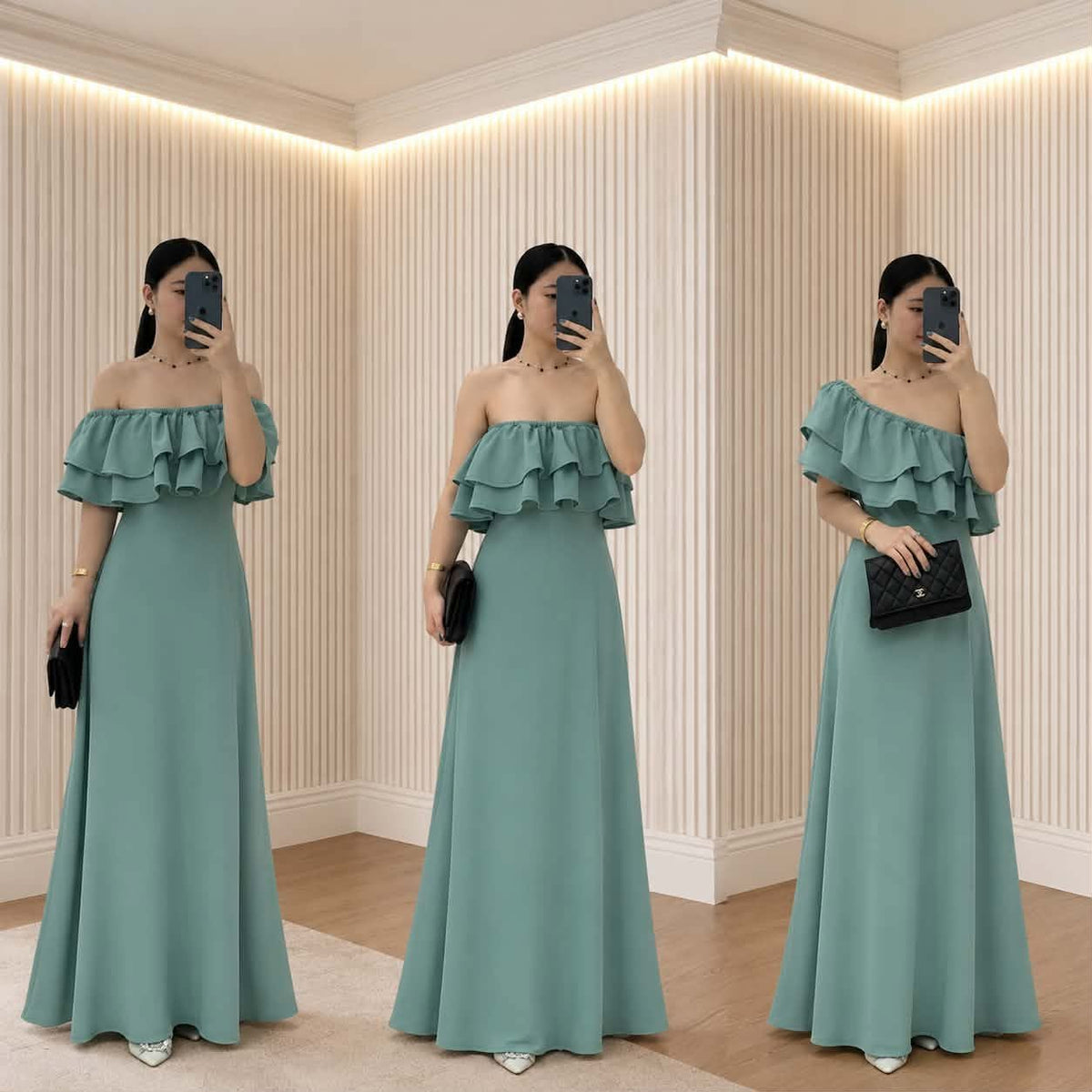 Fame Offshoulder Maxi Dress
