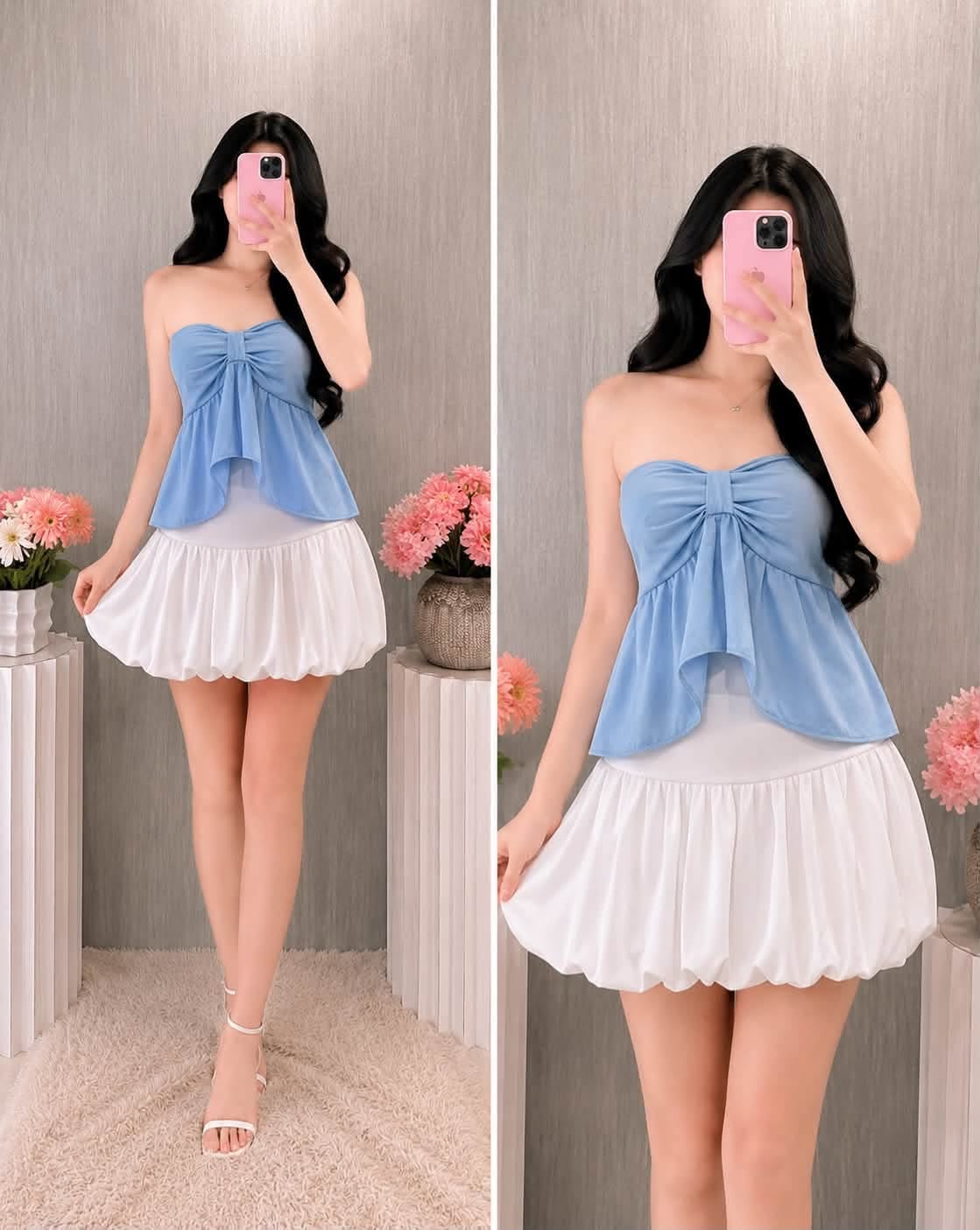 Crystal Tube Peplum Top