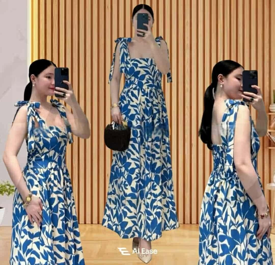 Mau Self Tie Maxi Dress