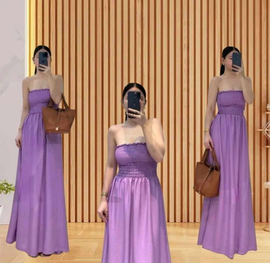 Percy Tube Smocking Maxi Dress