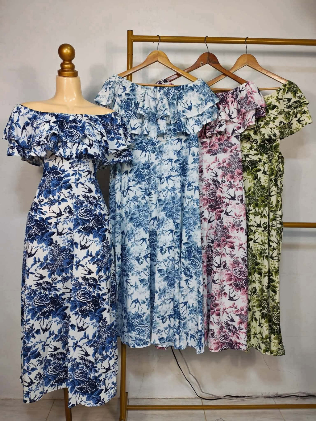 Fame Offshoulder Maxi Dress