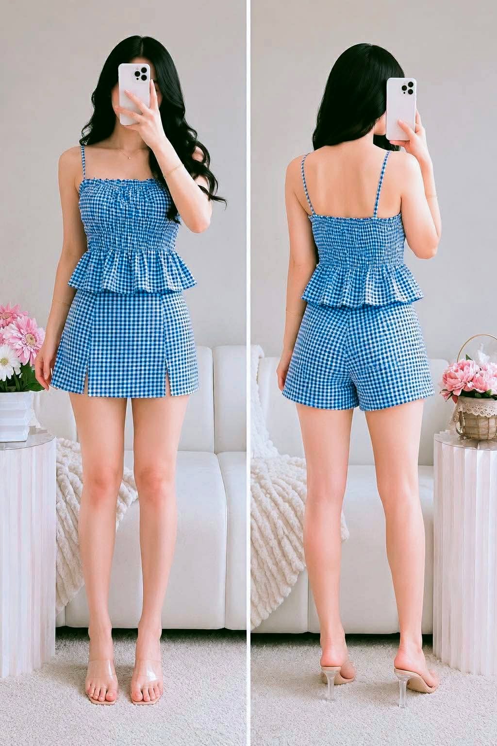 Yana Spag Smocked Top and Skort Coords