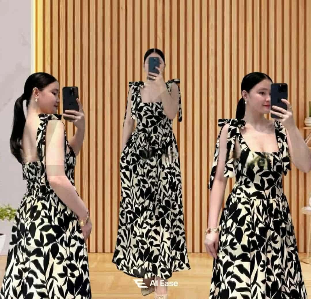 Mau Self Tie Maxi Dress