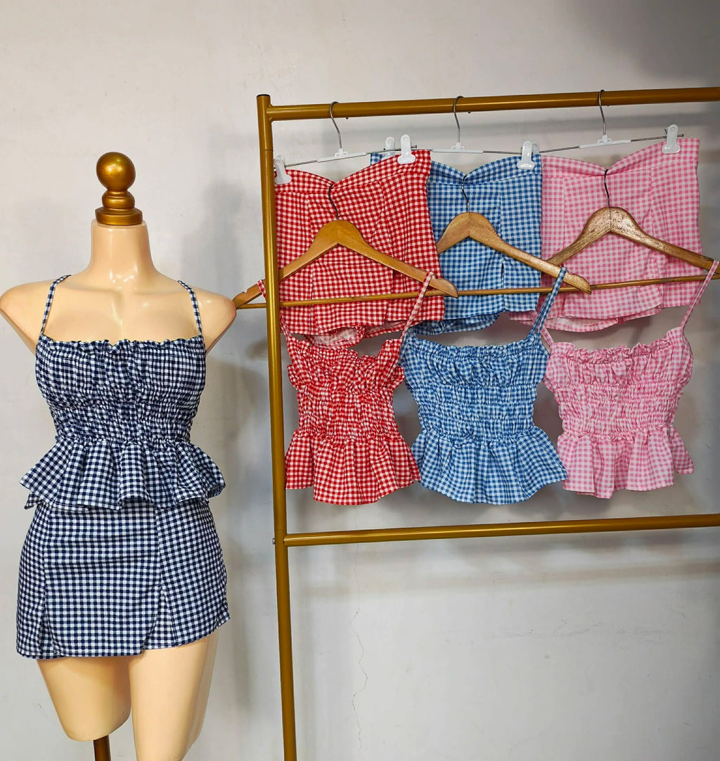 Yana Spag Smocked Top and Skort Coords