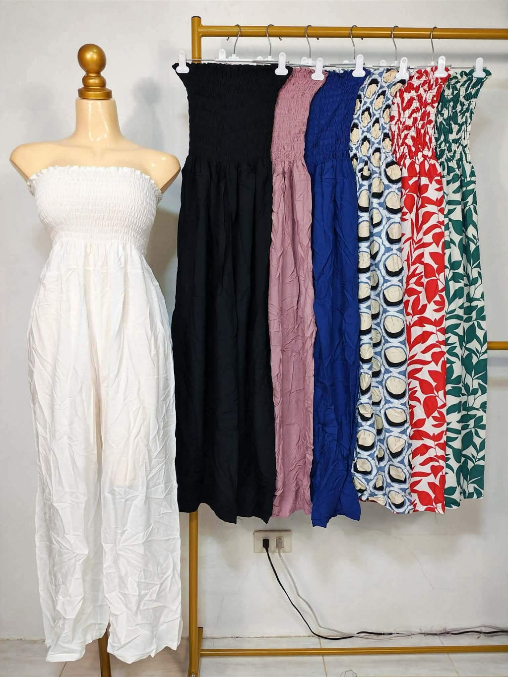 Olga Tube Smocking Jumpsuit