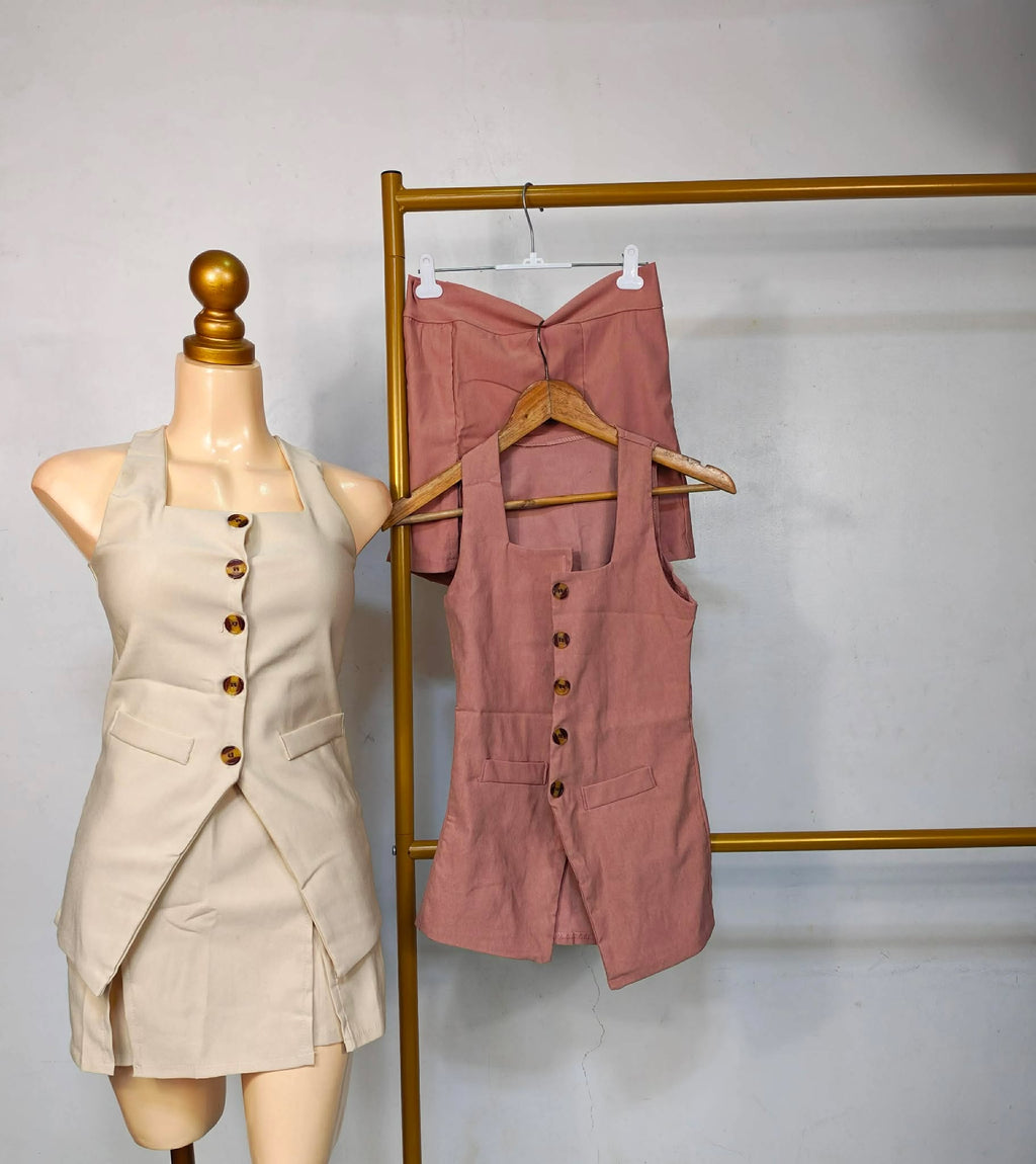 Glenda Vest Top and Skort Coords