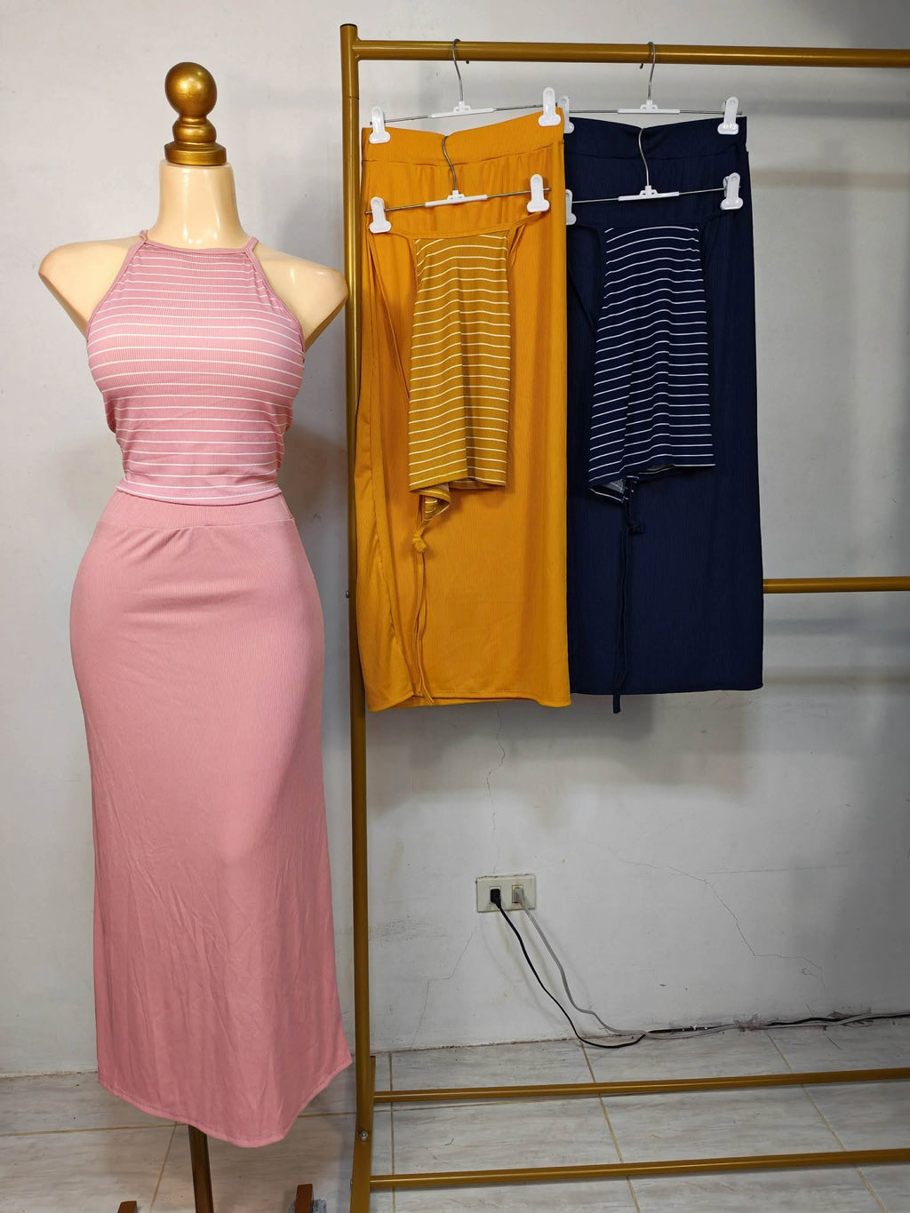 Verre Halter Top and Skirt Coords