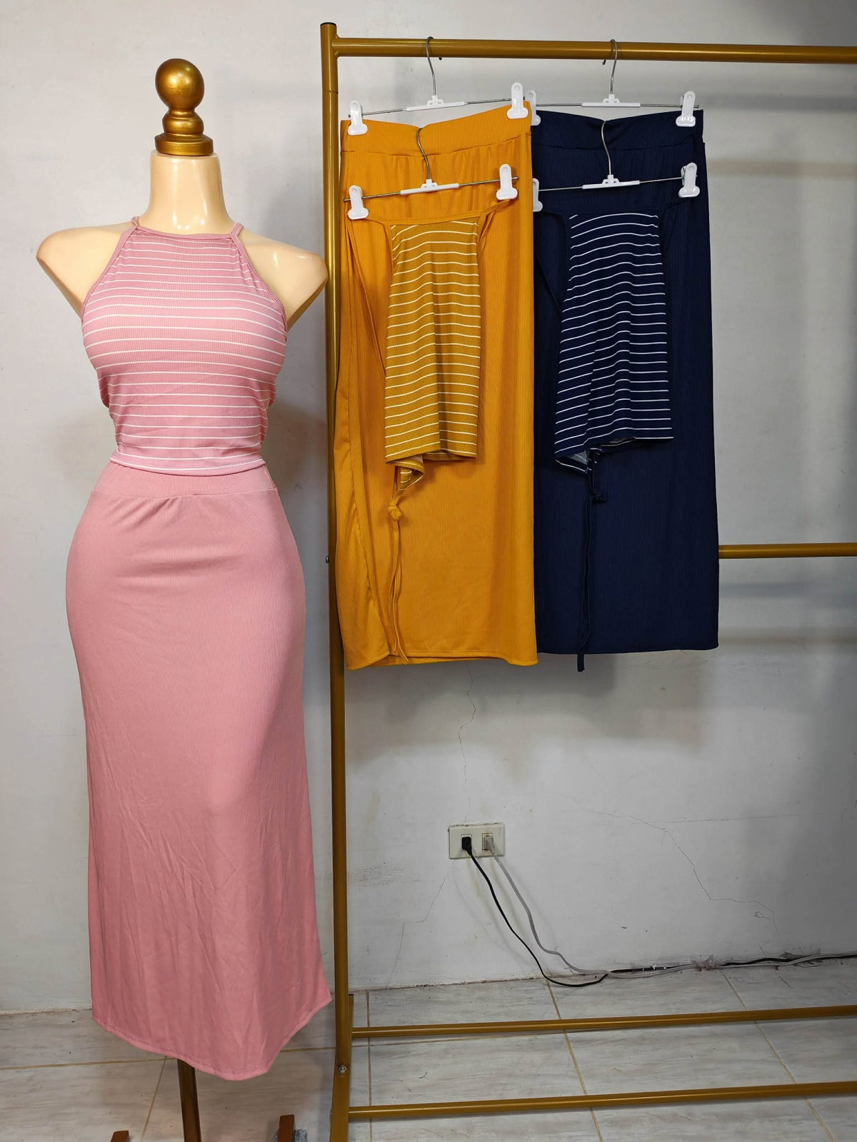 Verre Halter Top and Skirt Coords