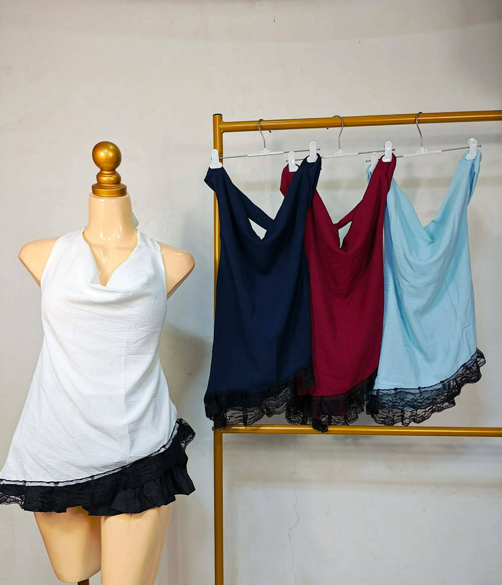 Sara Cowl Lace Top