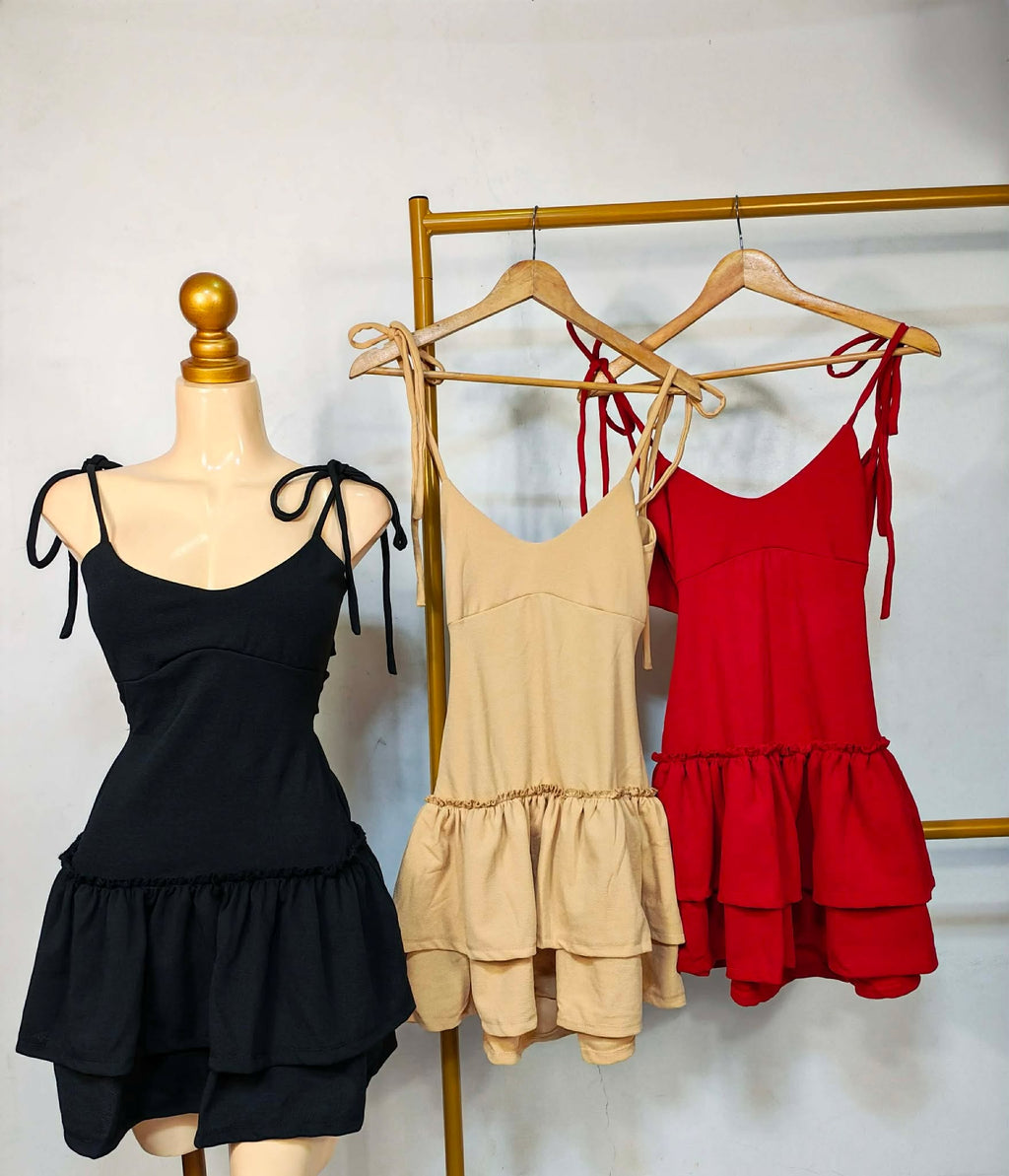 Aivee Self Tie Ribbon Mini Dress