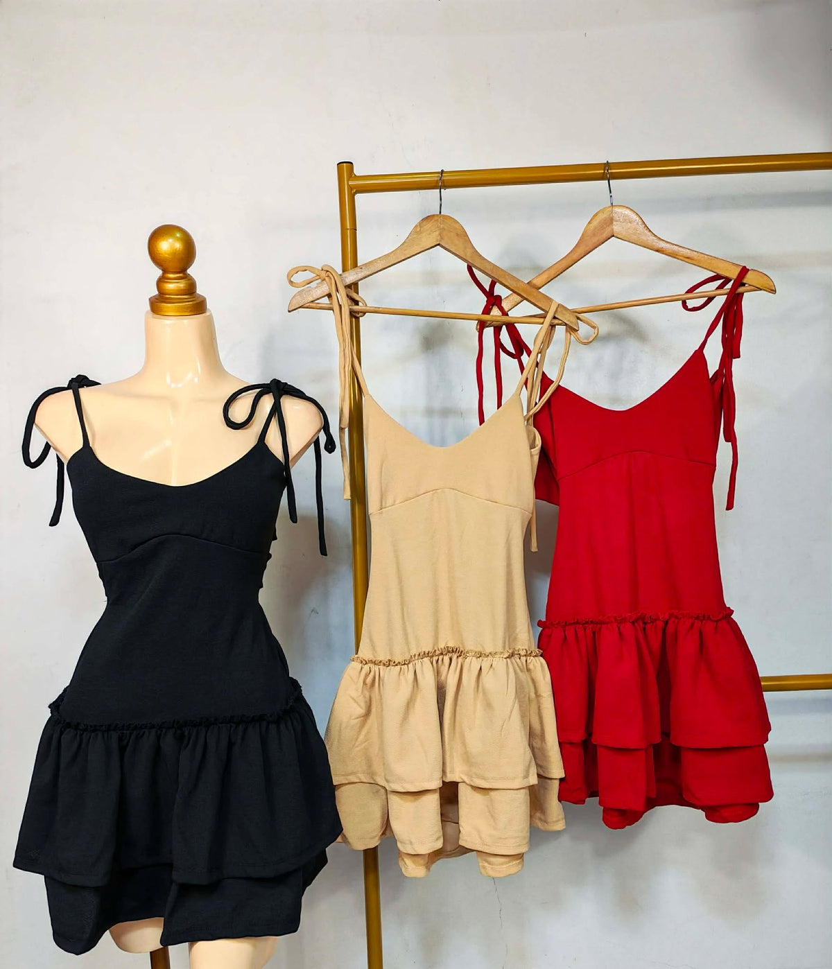 Aivee Self Tie Ribbon Mini Dress