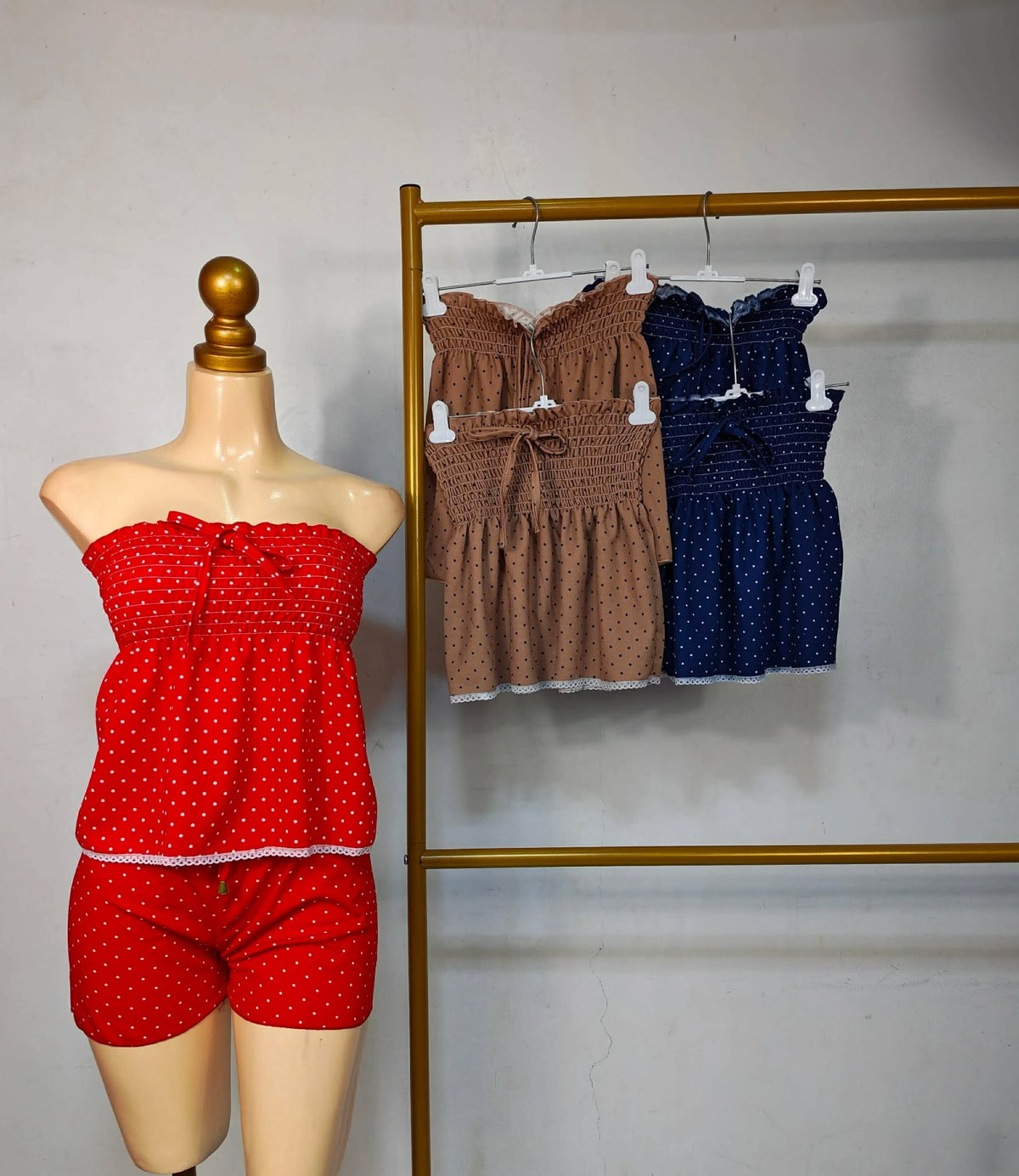 Orly Peplum Tube Top and Shorts Coords