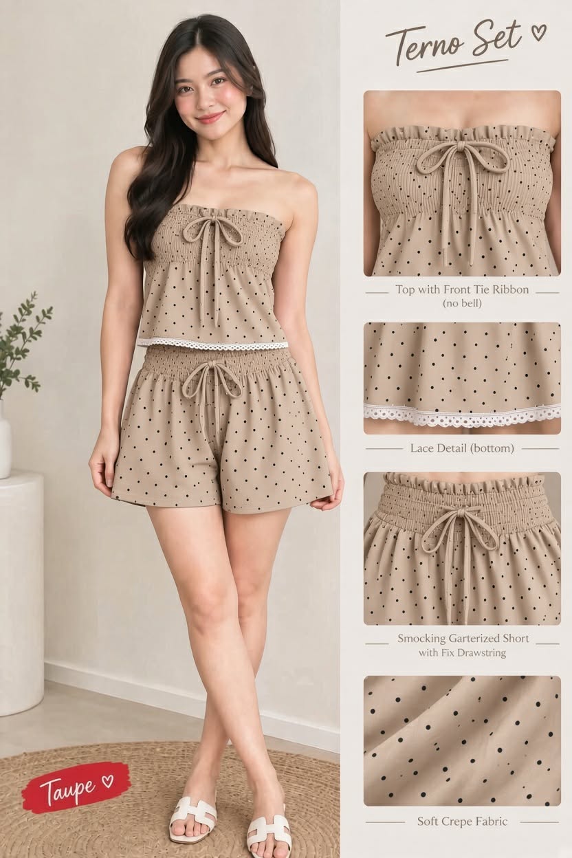Orly Peplum Tube Top and Shorts Coords