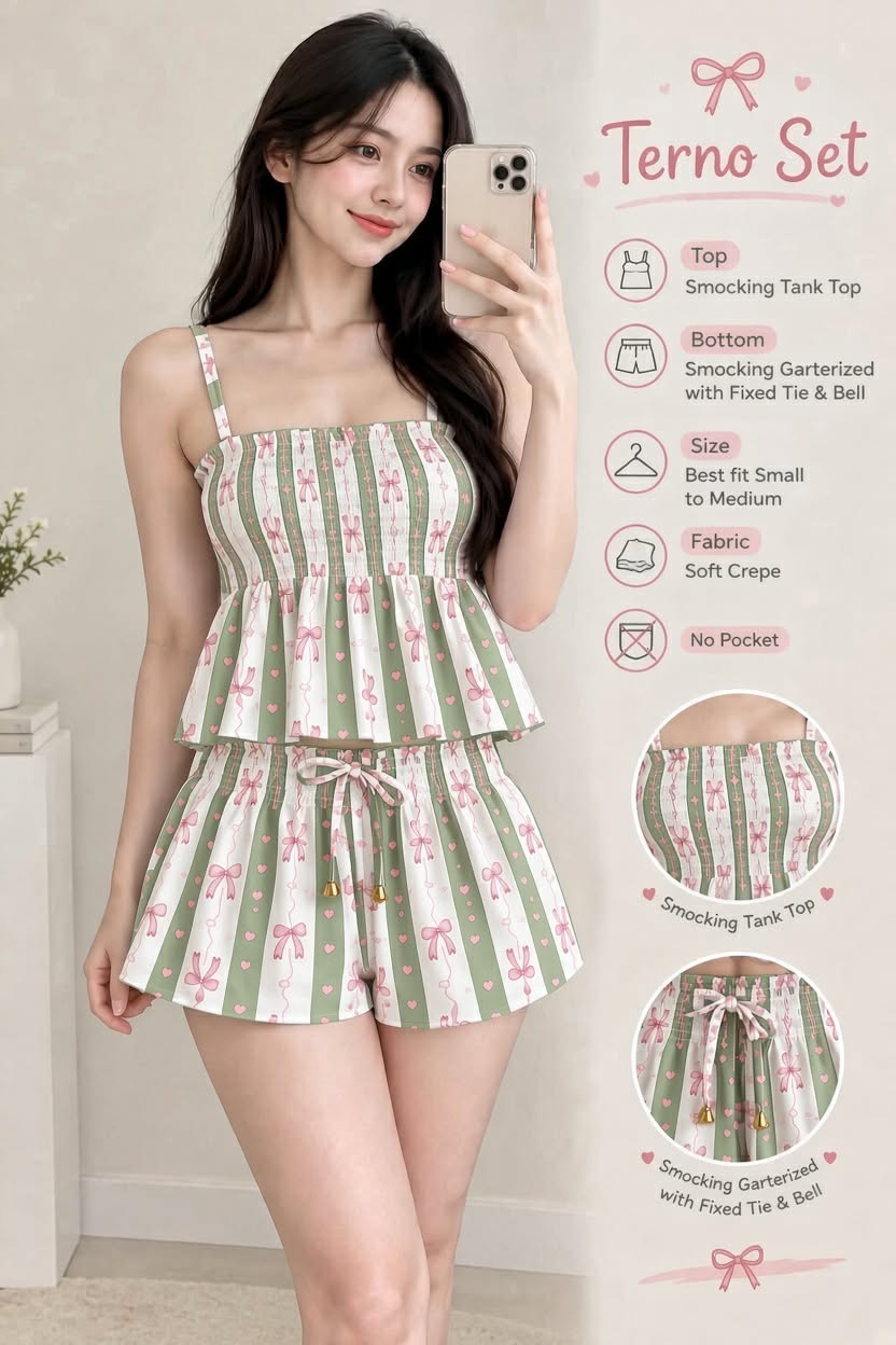Greta Peplum Spag Top and Shorts Coords