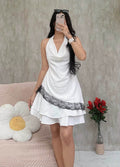 Sara Cowl Lace Top and Skirt Coords