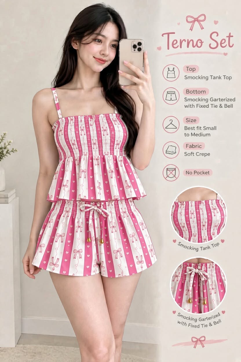 Greta Peplum Spag Top and Shorts Coords