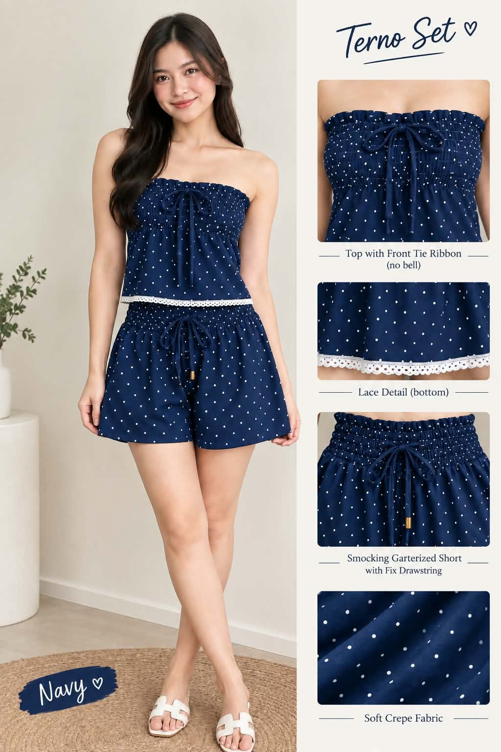 Orly Peplum Tube Top and Shorts Coords