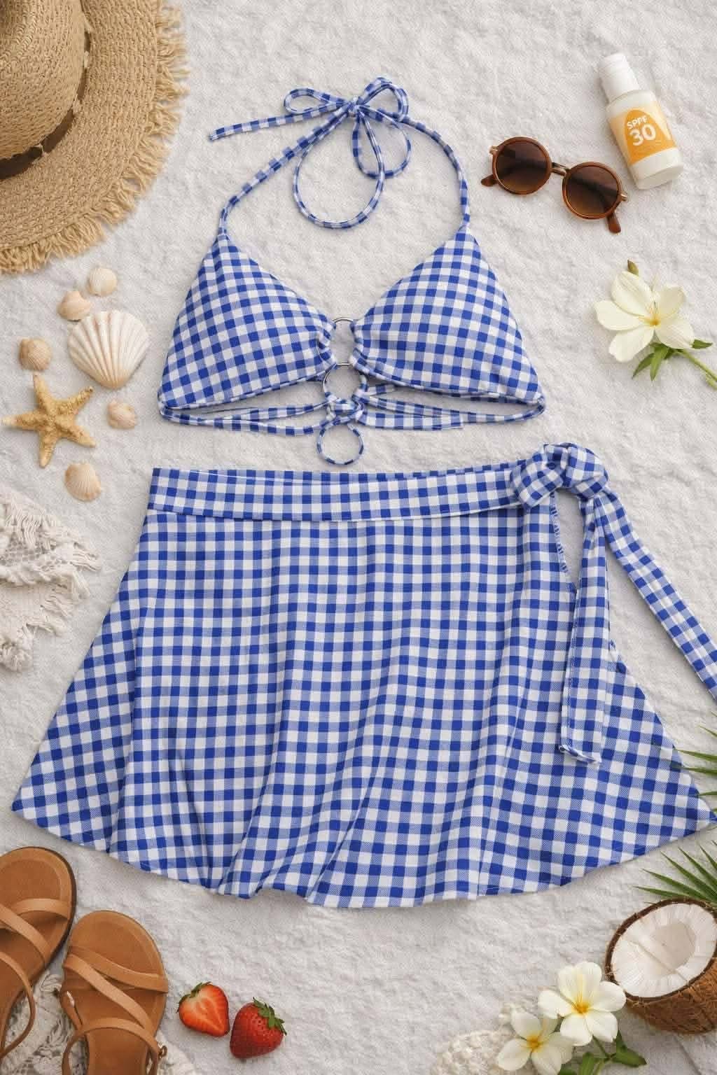 Pau Padded Swimsuit Gingham
