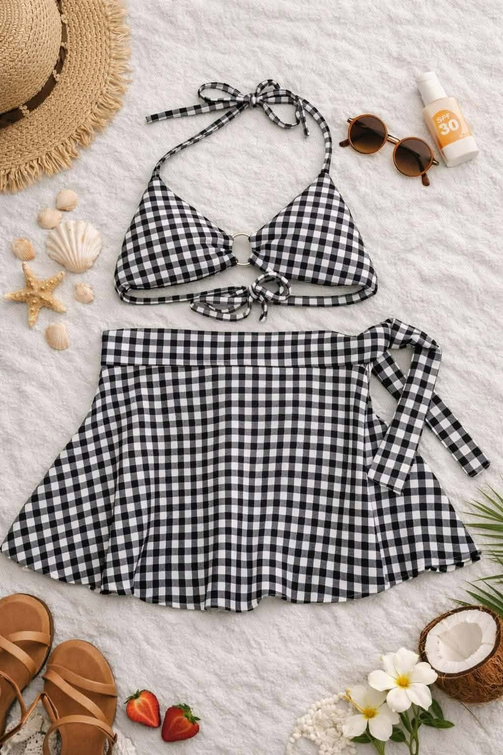 Pau Padded Swimsuit Gingham