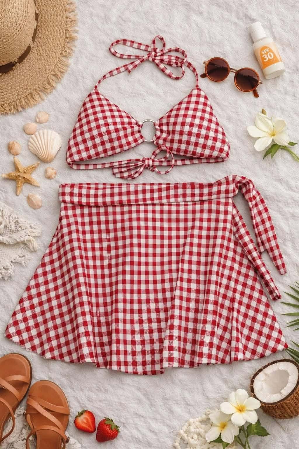 Pau Padded Swimsuit Gingham
