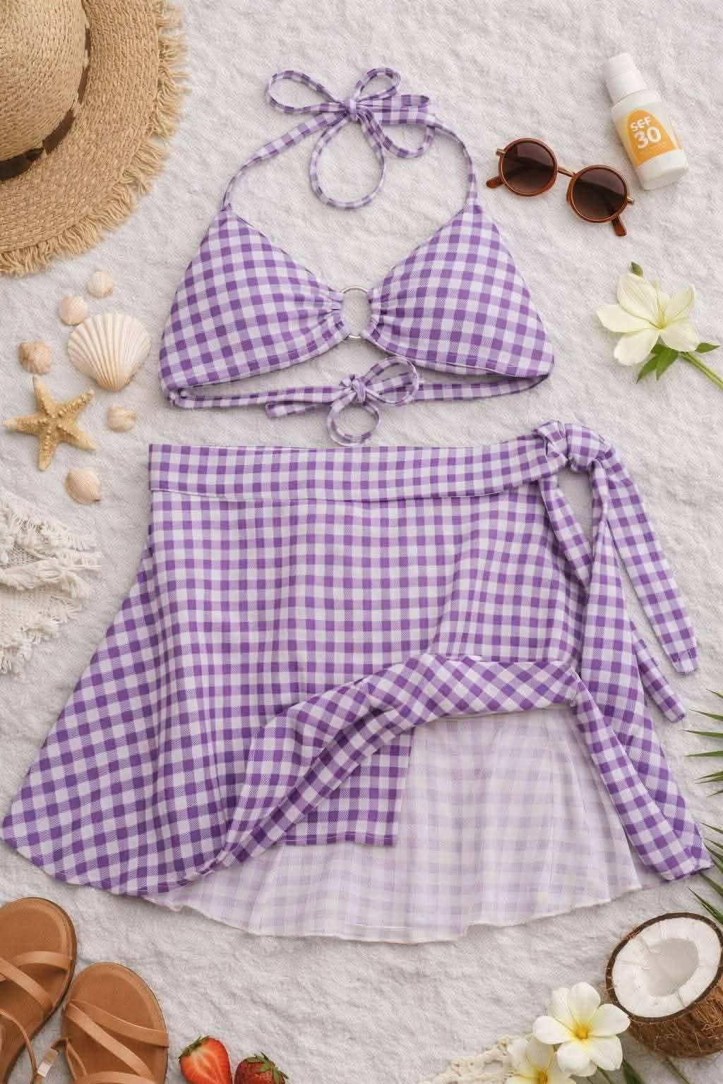 Pau Padded Swimsuit Gingham