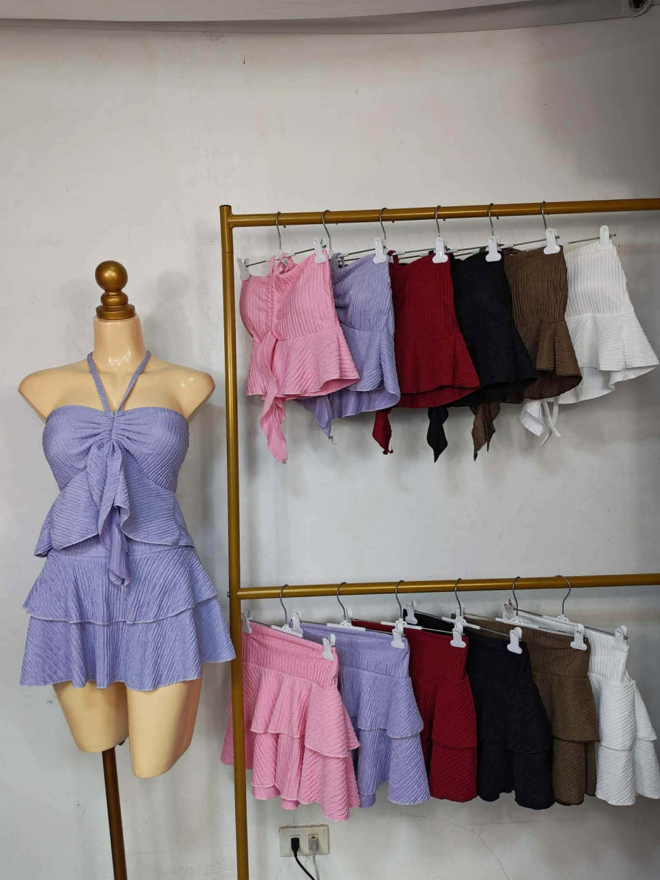 Terry Padded Top and Skirt Coords